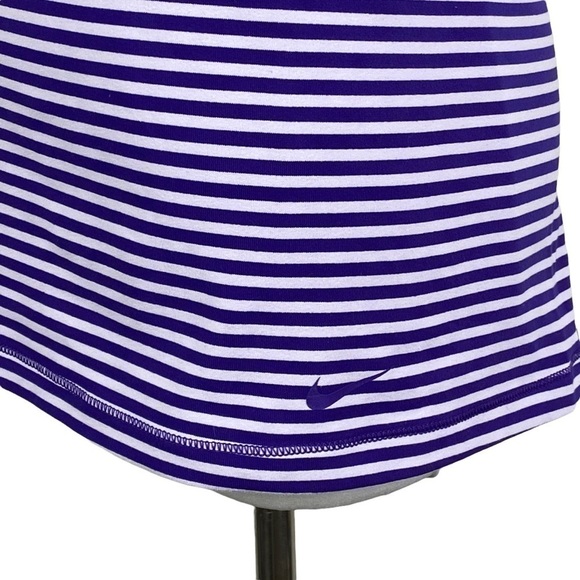 Nike‎ Dri-Fit Slim Fit Purple Striped Built-In Bra Athletic Tank Top Women's Med - Picture 6 of 12